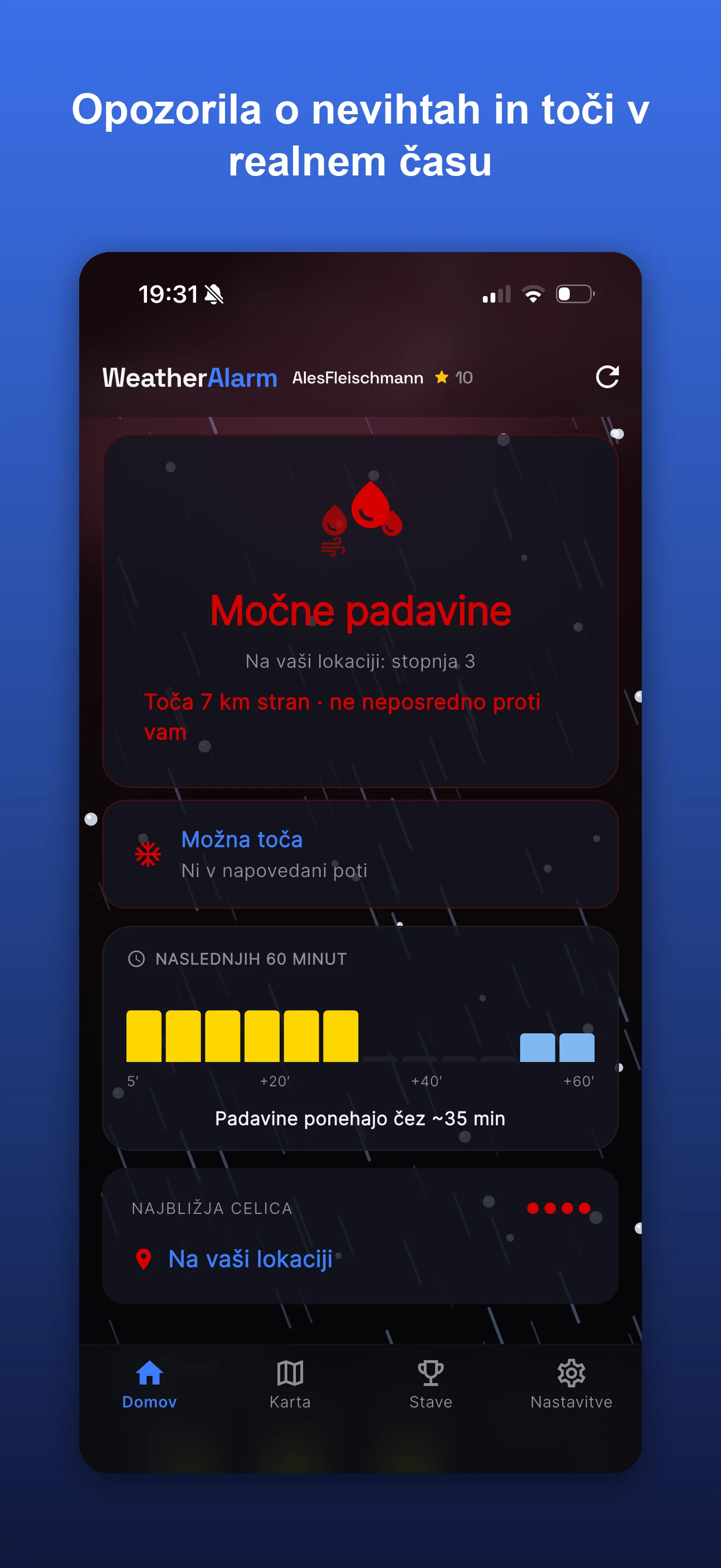 WeatherAlarm screenshot