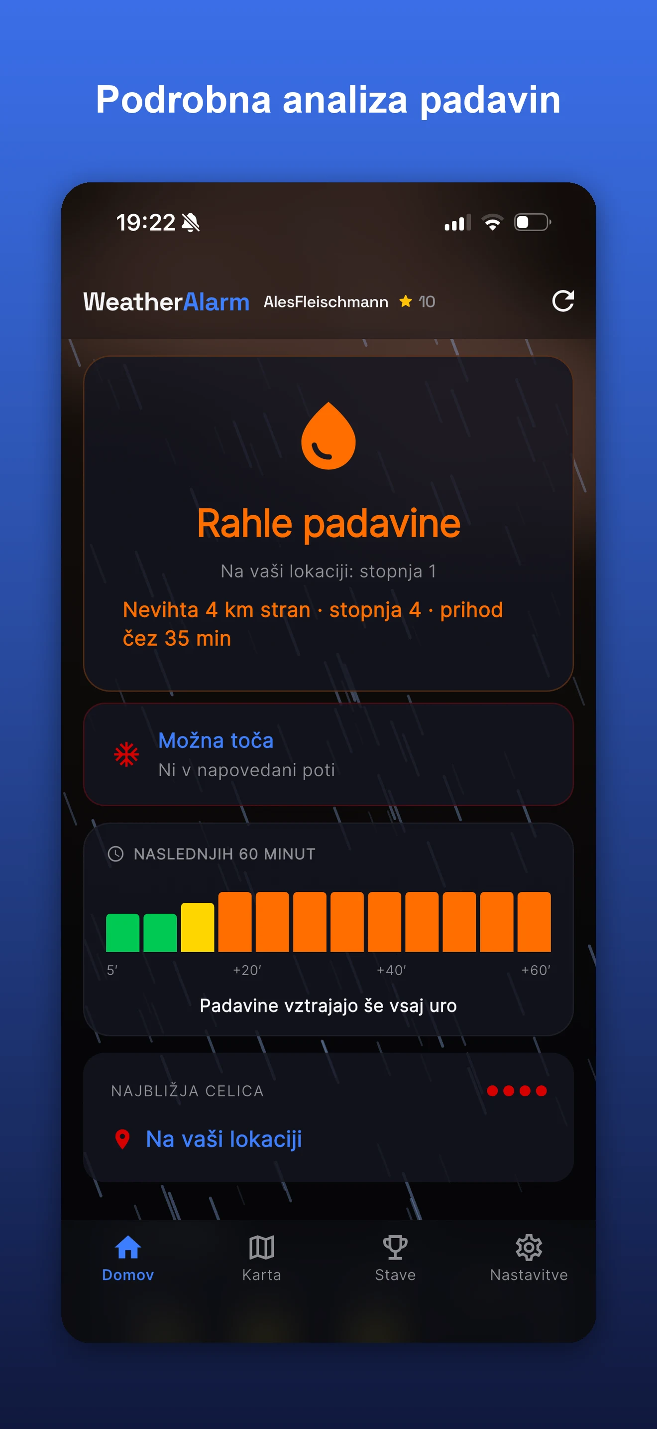 WeatherAlarm screenshot